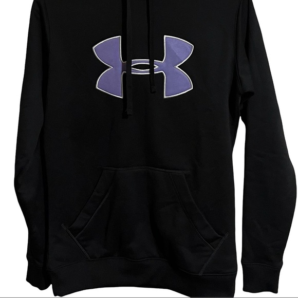 Under Armour Women’s XS NWOT Black & Purple Drawstring Hoodie Comfortable. - Picture 7 of 14